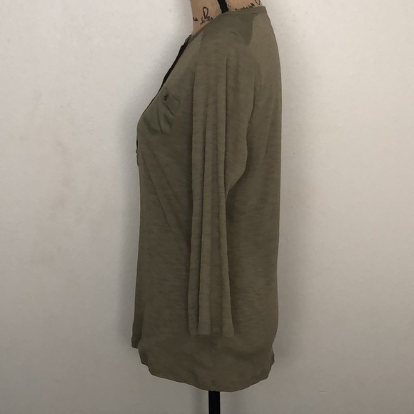 Lauren Ralph Lauren 3/4 Sleeve Pocket Shirt - Picture 5 of 11